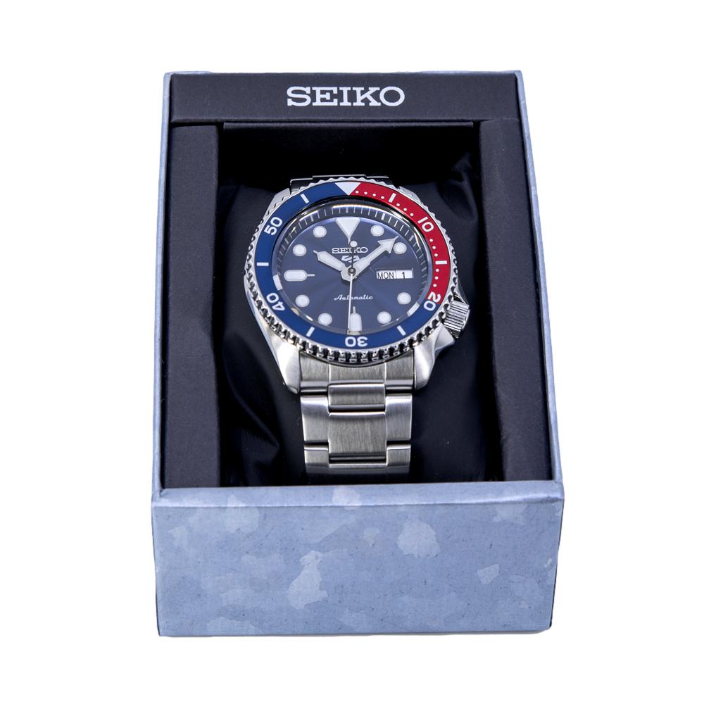 Seiko 5 Sports Automatic Blue Dial Silver Steel Strap Watch For Men - SRPD53K1 wholesalehk.shop
