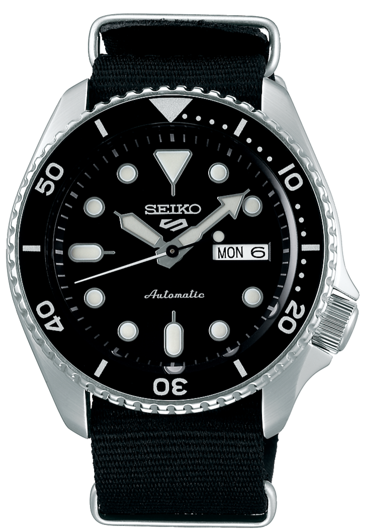 Seiko 5 Sports SKX Automatic Black Dial Black NATO Strap Watch For Men - SRPD55K3 wholesalehk.shop