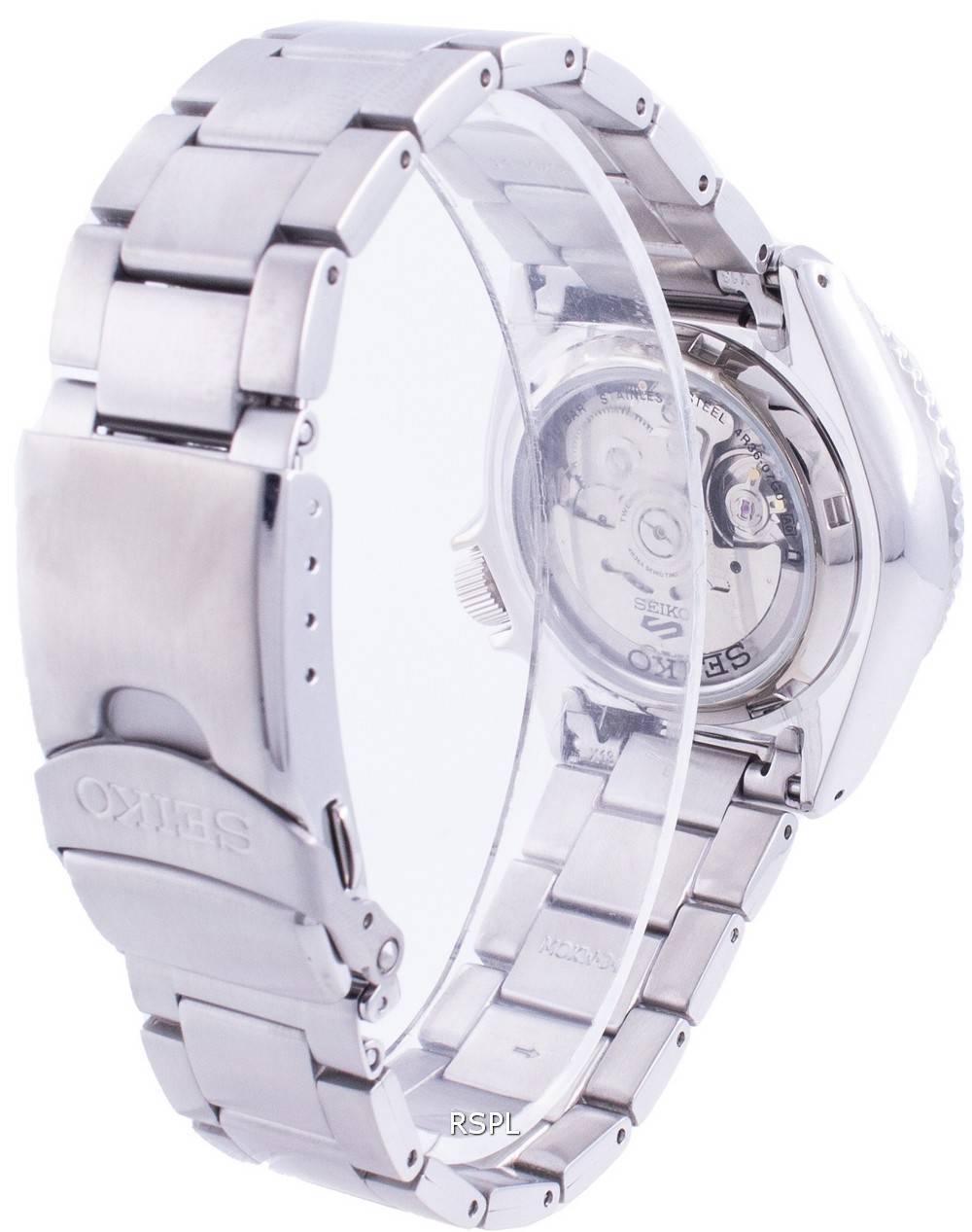 Seiko 5 Sports Automatic Orange Dial Silver Steel Strap Watch For Men - SRPD59K1 wholesalehk.shop