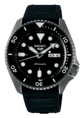 Seiko 5 Sport Automatic Black Dial Black Silicone Strap Watch For Men - SRPD65K3 wholesalehk.shop