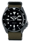 Seiko 5 Sport Automatic Black Dial Green Nylon Strap Watch For Men - SRPD65K4 wholesalehk.shop
