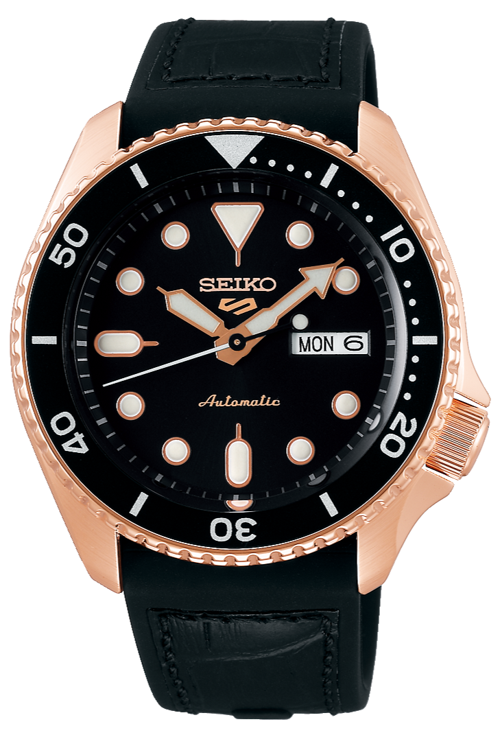 Seiko 5 Sport SKX Automatic Black Dial Black Silicone Strap Watch For Men - SRPD76K1 wholesalehk.shop