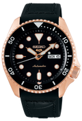 Seiko 5 Sport SKX Automatic Black Dial Black Silicone Strap Watch For Men - SRPD76K1 wholesalehk.shop