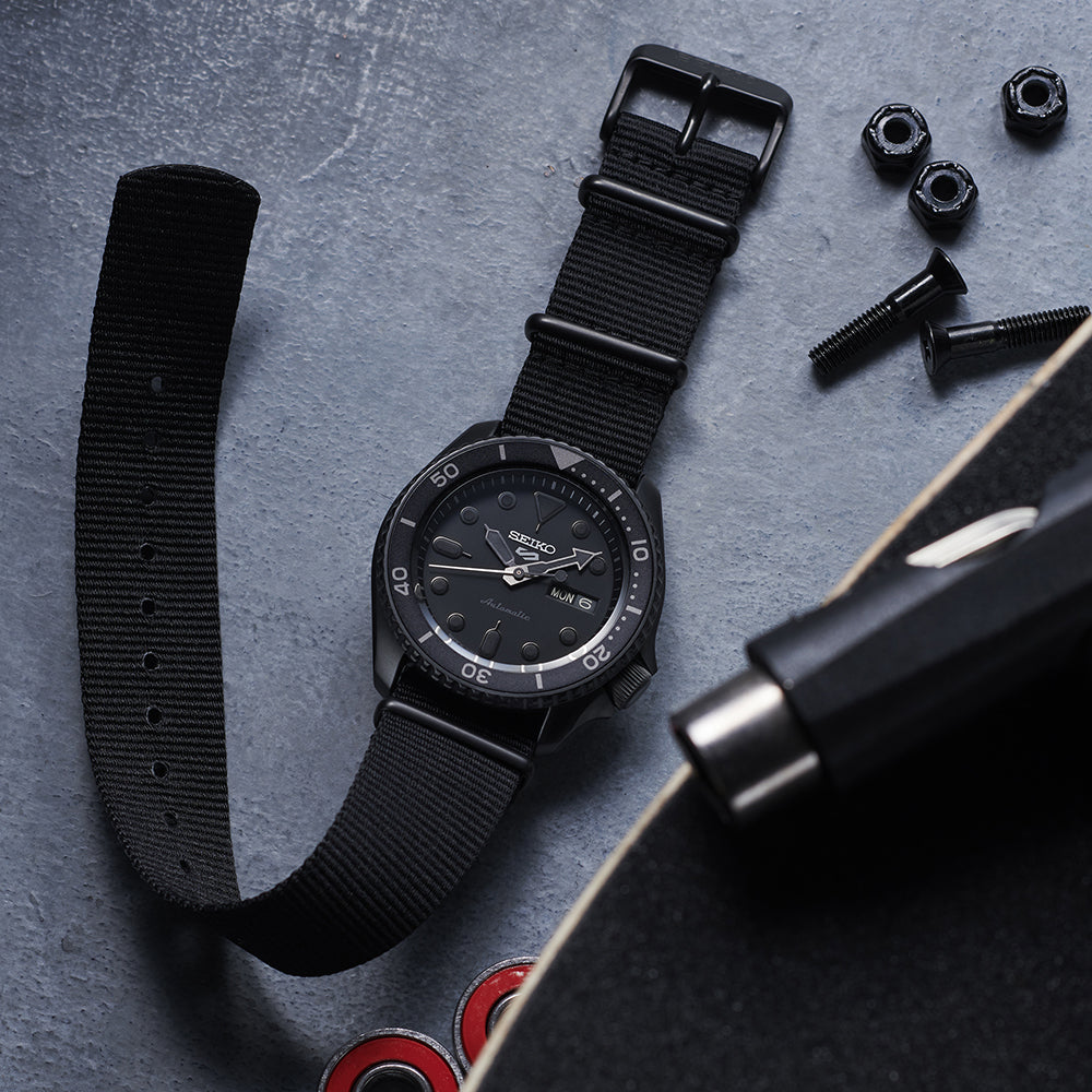 Seiko 5 Sports Automatic Black Dial Black NATO Strap Watch For Men - SRPD79K1 wholesalehk.shop
