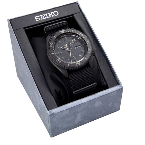 Seiko 5 Sports Automatic Black Dial Black NATO Strap Watch For Men - SRPD79K1 wholesalehk.shop