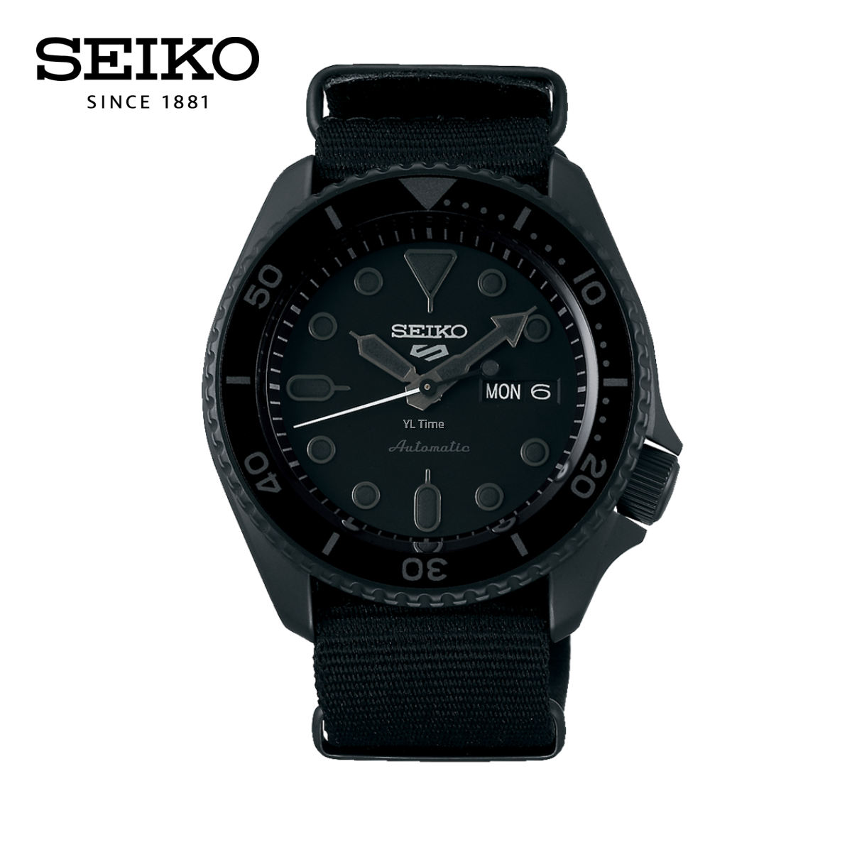 Seiko 5 Sports Automatic Black Dial Black NATO Strap Watch For Men - SRPD79K1 wholesalehk.shop