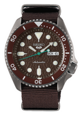 Seiko 5 Sport Automatic Brown Dial Brown Nylon Strap Watch For Men - SRPD85K1 wholesalehk.shop