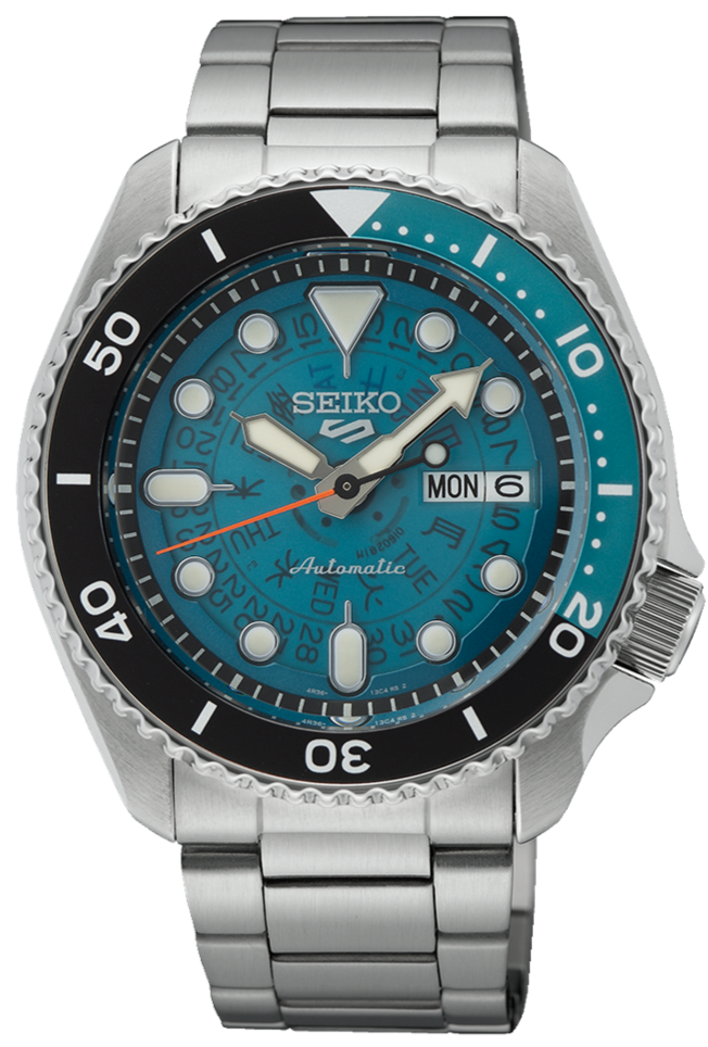 Seiko 5 Sports SKX Skeleton Green Dial Silver Steel Strap Watch For Men - SRPJ45K1 wholesalehk.shop