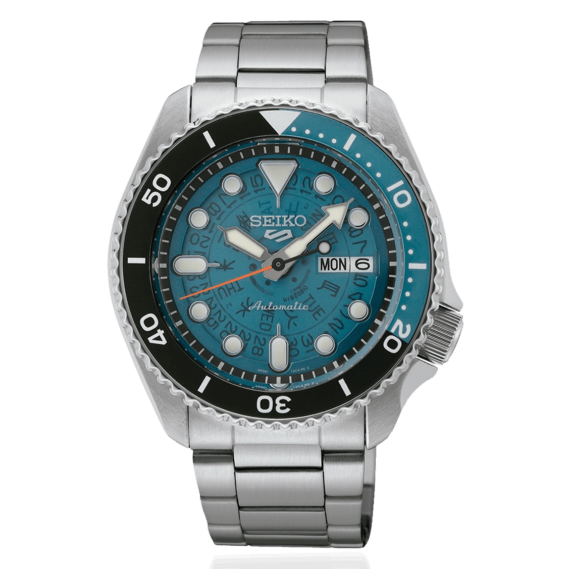 Seiko 5 Sports SKX Skeleton Green Dial Silver Steel Strap Watch For Men - SRPJ45K1 wholesalehk.shop