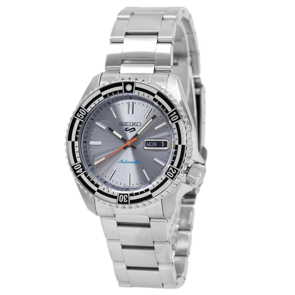 Seiko 5 Sports Special Edition Silver Dial Silver Steel Strap Watch For Men - SRPK09K1 wholesalehk.shop