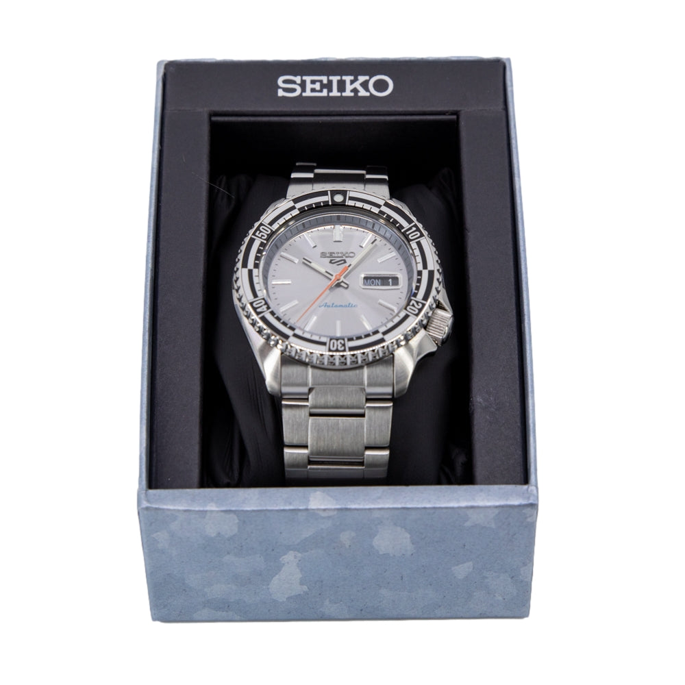 Seiko 5 Sports Special Edition Silver Dial Silver Steel Strap Watch For Men - SRPK09K1 wholesalehk.shop