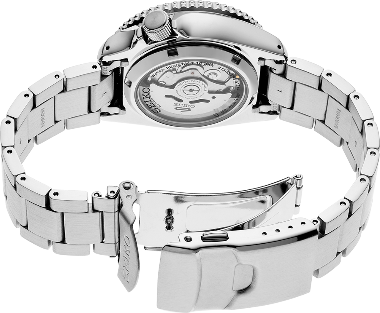 Seiko 5 Sports Special Edition Silver Dial Silver Steel Strap Watch For Men - SRPK09K1 wholesalehk.shop