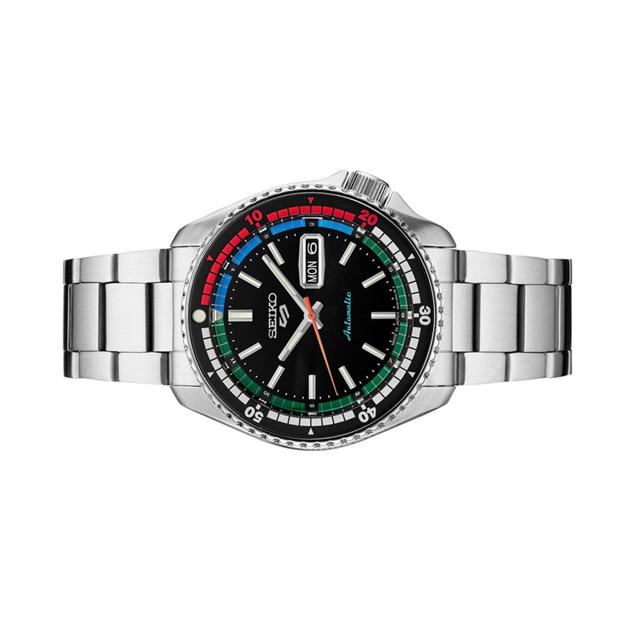 Seiko 5 Sports SKX Series Regatta Timer Retro Blue Dial Silver Steel Strap Watch For Men - SRPK13K1 wholesalehk.shop