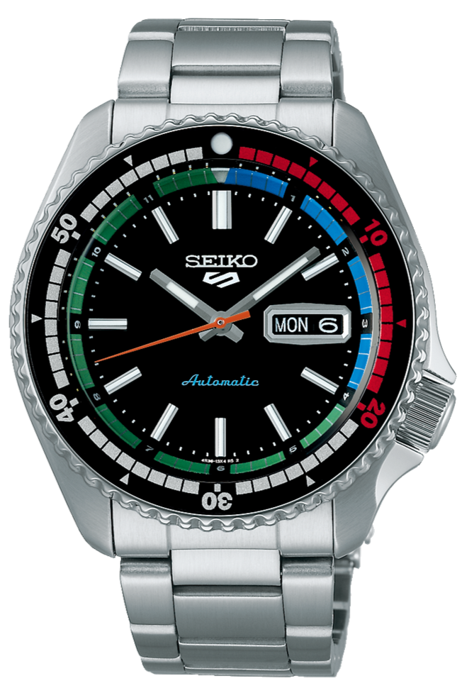 Seiko 5 Sports SKX Series Regatta Timer Retro Blue Dial Silver Steel Strap Watch For Men - SRPK13K1 wholesalehk.shop