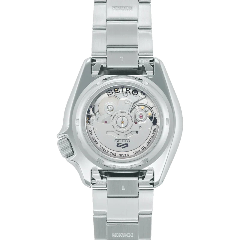 Seiko 5 Sports Double Hurricane Retro Orange Dial Silver Steel Strap Watch For Men - SRPK11K1 wholesalehk.shop