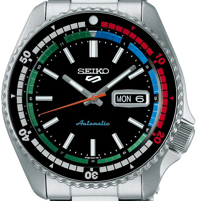 Seiko 5 Sports SKX Series Regatta Timer Retro Blue Dial Silver Steel Strap Watch For Men - SRPK13K1 wholesalehk.shop