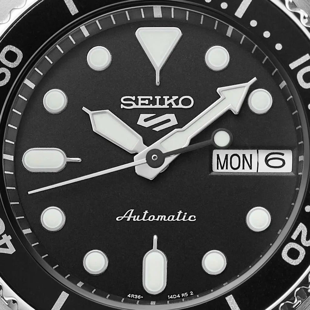 Seiko 5 Sports SKX Automatic Black Dial Silver Steel Strap Watch For Men - SRPK29K1 wholesalehk.shop