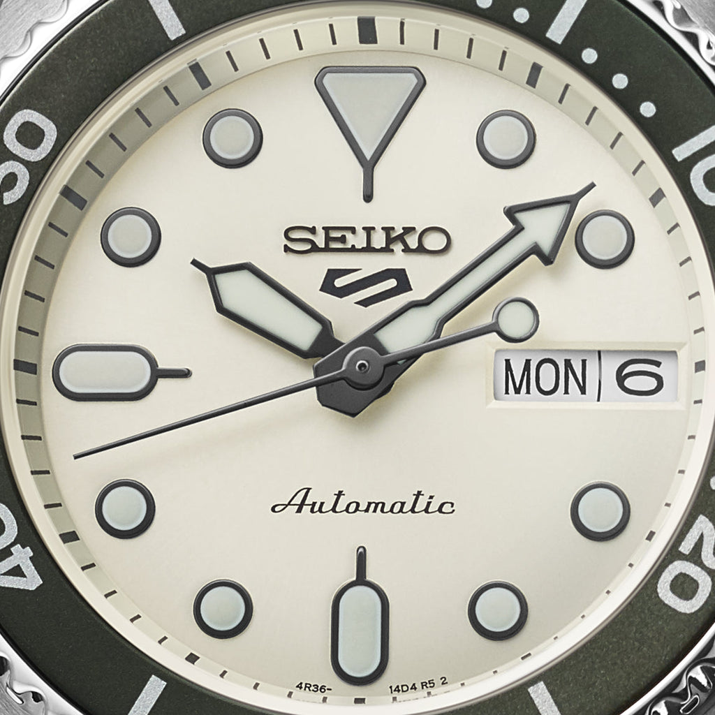 Seiko 5 Sports SKX Automatic Cream Dial Silver Steel Strap Watch For Men - SRPK31K1 wholesalehk.shop