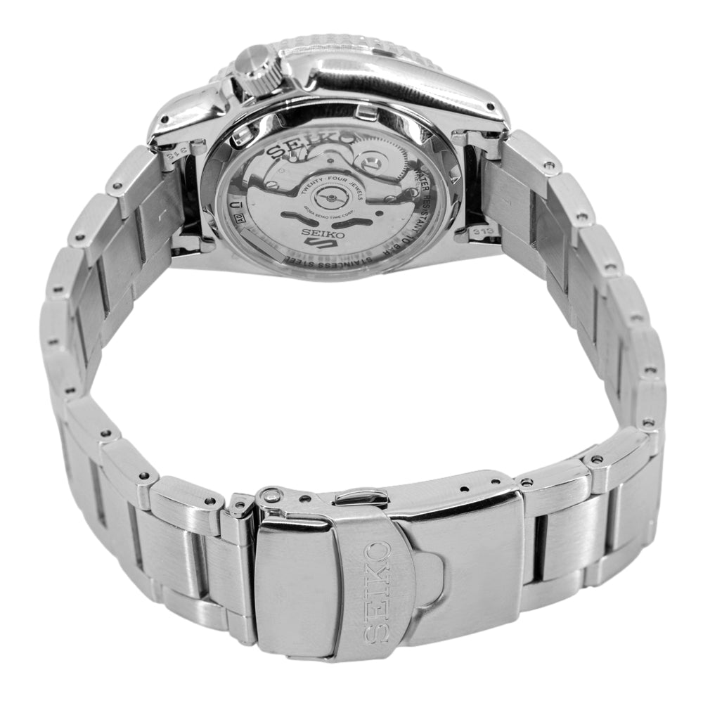 Seiko 5 Sports SKX Automatic Cream Dial Silver Steel Strap Watch For Men - SRPK31K1 wholesalehk.shop