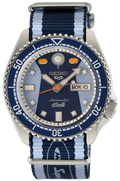 Seiko 5 Sports Honda Super Cub Limited Edition Blue Dial Two Tone NATO Strap Watch For Men - SRPK37K1 wholesalehk.shop