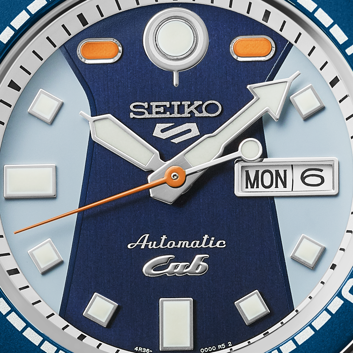 Seiko 5 Sports Honda Super Cub Limited Edition Blue Dial Two Tone NATO Strap Watch For Men - SRPK37K1 wholesalehk.shop