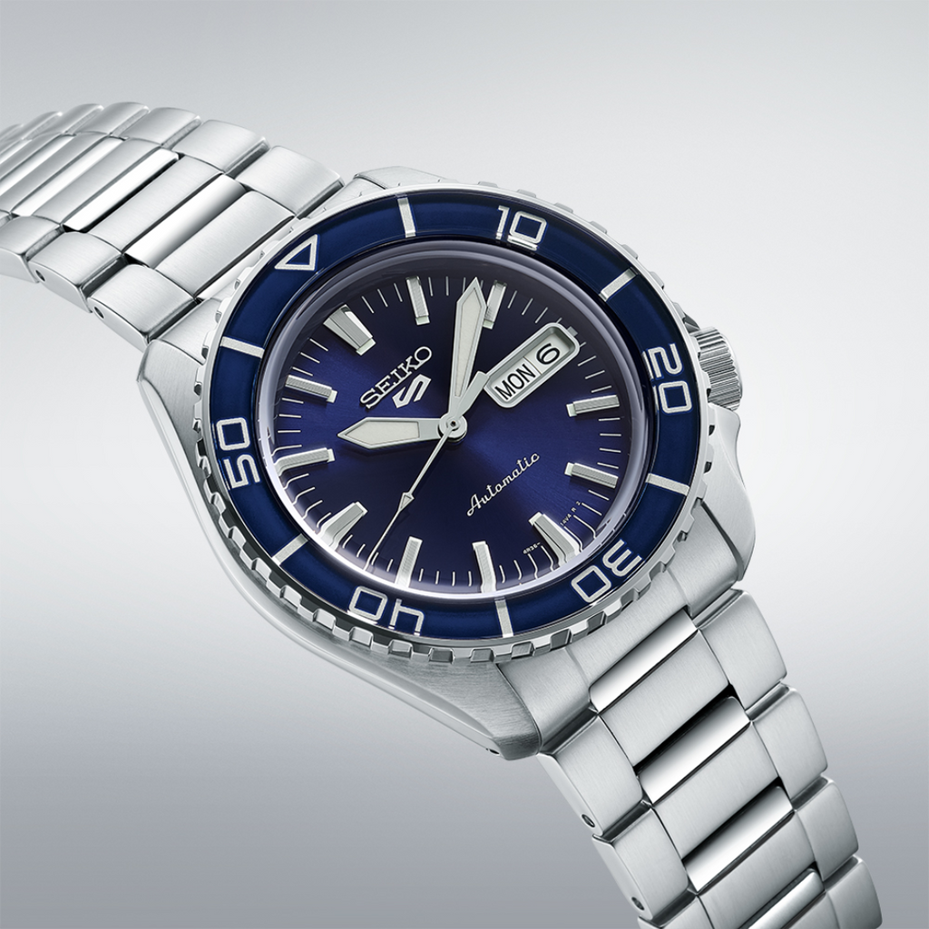 Seiko 5 Sports Automatic Blue Dial Silver Steel Strap Watch for Men - SRPK97K1 wholesalehk.shop