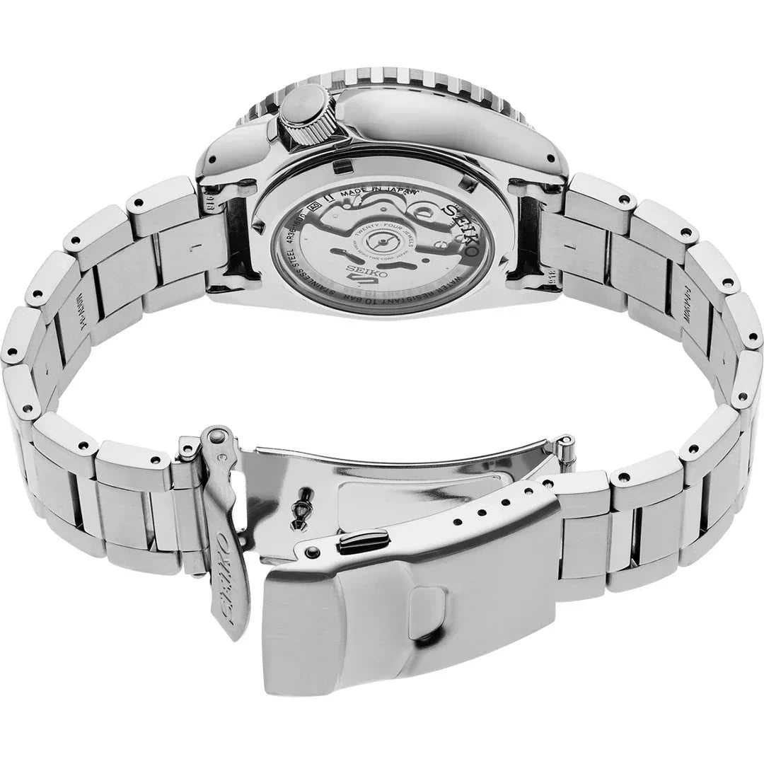 Seiko 5 Sports Automatic Blue Dial Silver Steel Strap Watch for Men - SRPK97K1 wholesalehk.shop