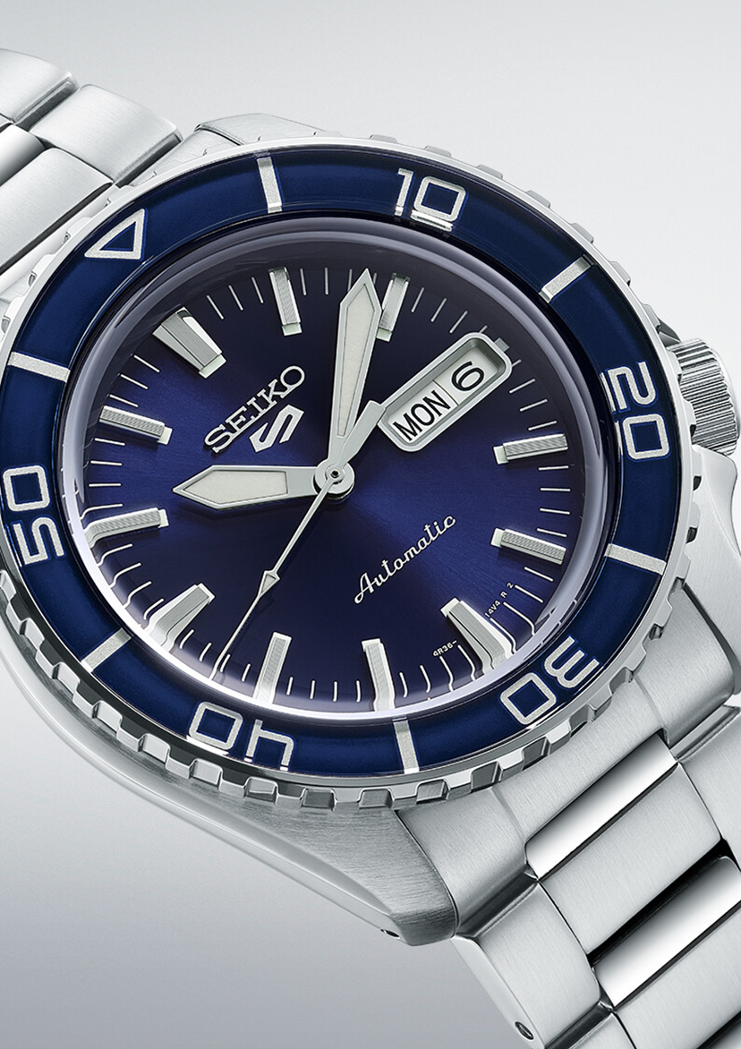 Seiko 5 Sports Automatic Blue Dial Silver Steel Strap Watch for Men - SRPK97K1 wholesalehk.shop