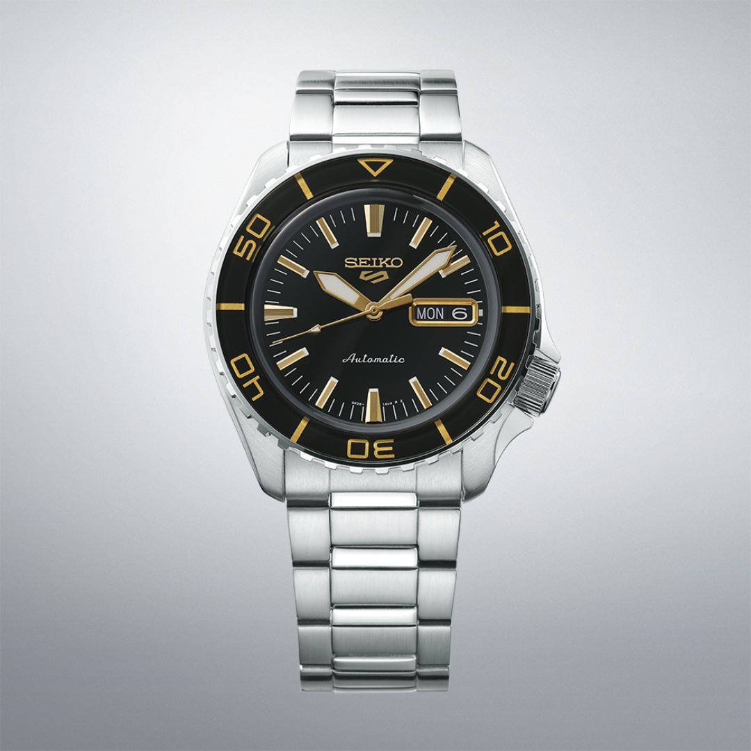 Seiko 5 Sport Automatic SKX Series Black Dial Silver Steel Strap Watch for Men - SRPK99K1 wholesalehk.shop