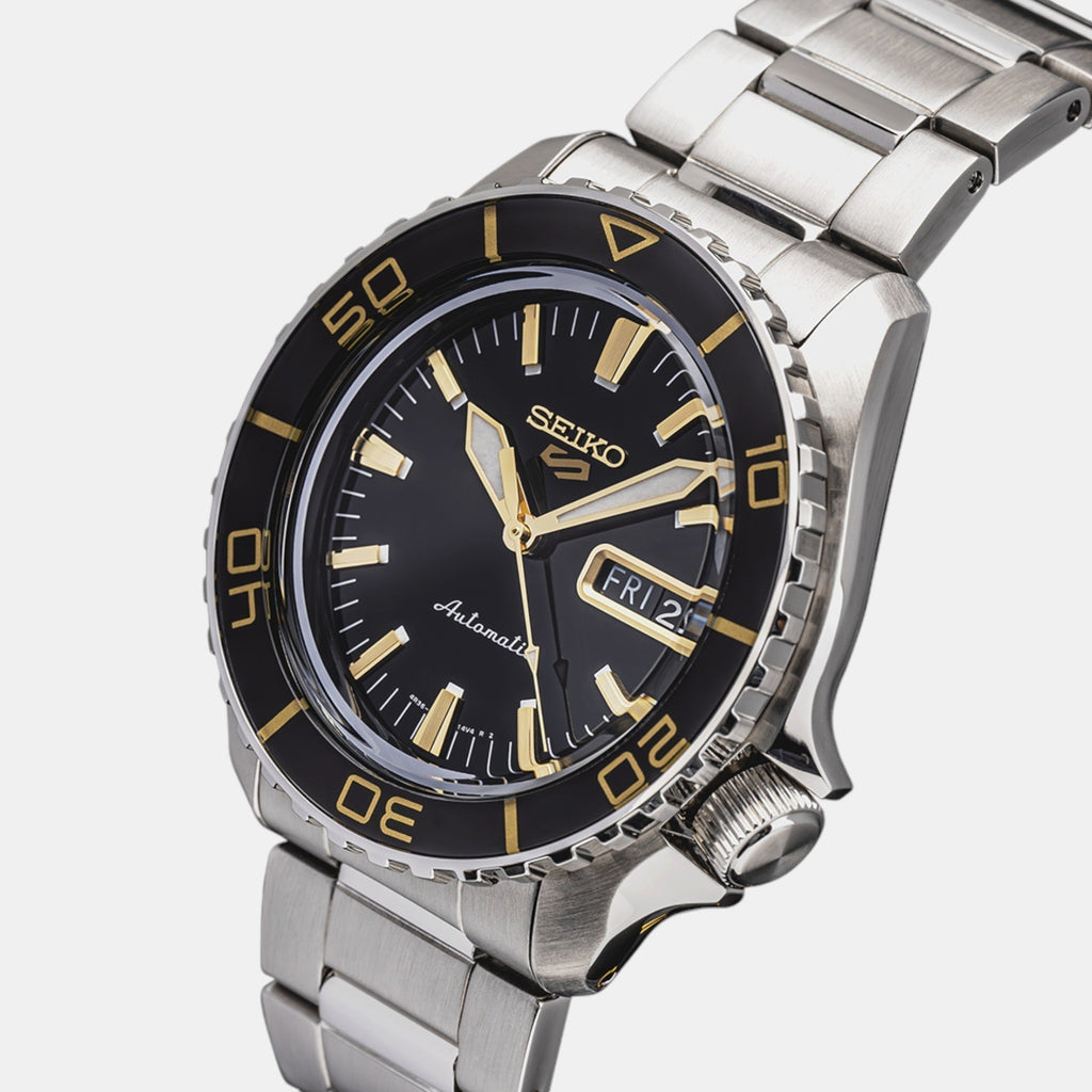 Seiko 5 Sport Automatic SKX Series Black Dial Silver Steel Strap Watch for Men - SRPK99K1 wholesalehk.shop