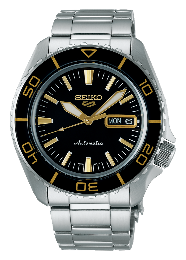 Seiko 5 Sport Automatic SKX Series Black Dial Silver Steel Strap Watch for Men - SRPK99K1 wholesalehk.shop