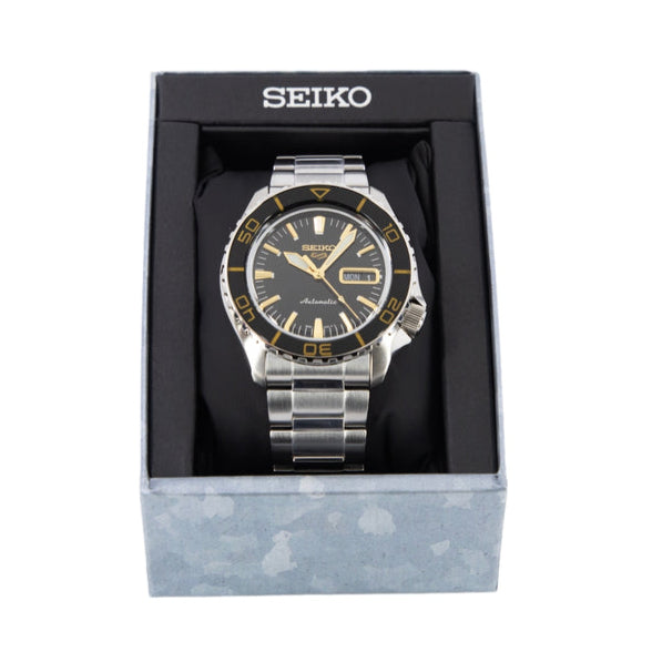 Seiko 5 Sport Automatic SKX Series Black Dial Silver Steel Strap Watch for Men - SRPK99K1 wholesalehk.shop