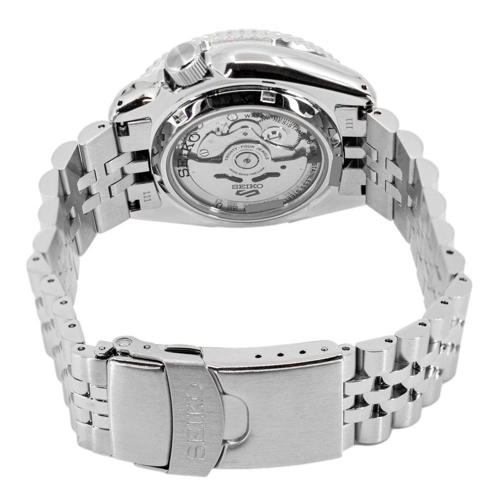 Seiko 5 Sports GMT SKX Automatic Blueberry Dial Silver Steel Strap Watch For Men - SSK003K1 wholesalehk.shop