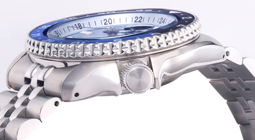 Seiko 5 Sports Automatic GMT SKX Sports Style Asia Exclusive Limited Edition Ice Blue Dial Silver Steel Strap Watch For Men - SSK029K1 wholesalehk.shop