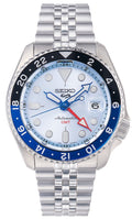 Seiko 5 Sports Automatic GMT SKX Sports Style Asia Exclusive Limited Edition Ice Blue Dial Silver Steel Strap Watch For Men - SSK029K1 wholesalehk.shop