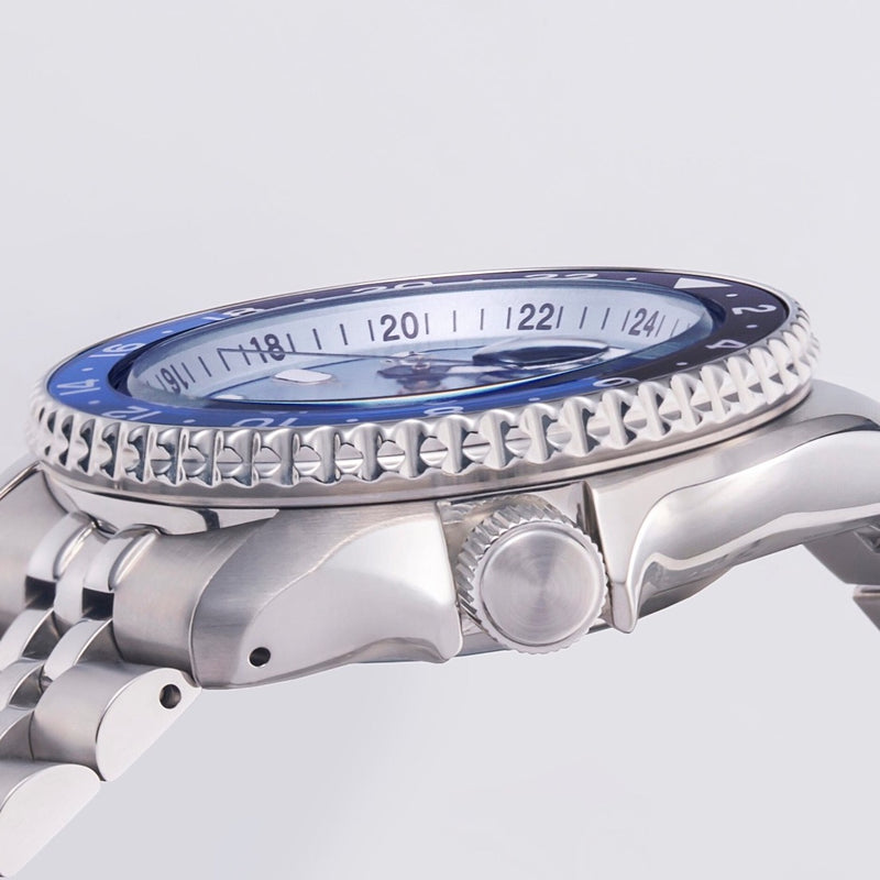 Seiko 5 Sports Automatic GMT SKX Sports Style Asia Exclusive Limited Edition Ice Blue Dial Silver Steel Strap Watch For Men - SSK029K1 wholesalehk.shop