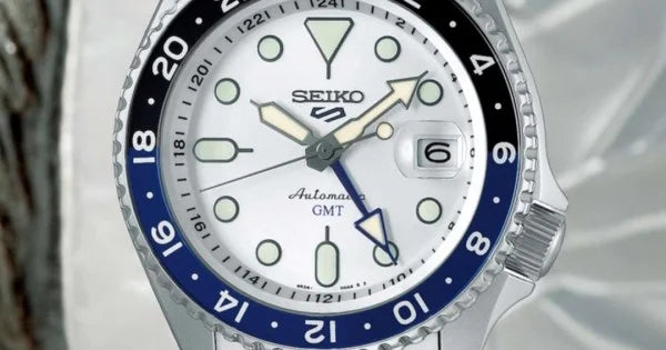 Seiko 5 Sports SKX GMT Automatic Sky Blue Dial Silver Steel Strap Watch For Men - SSK033K1 wholesalehk.shop