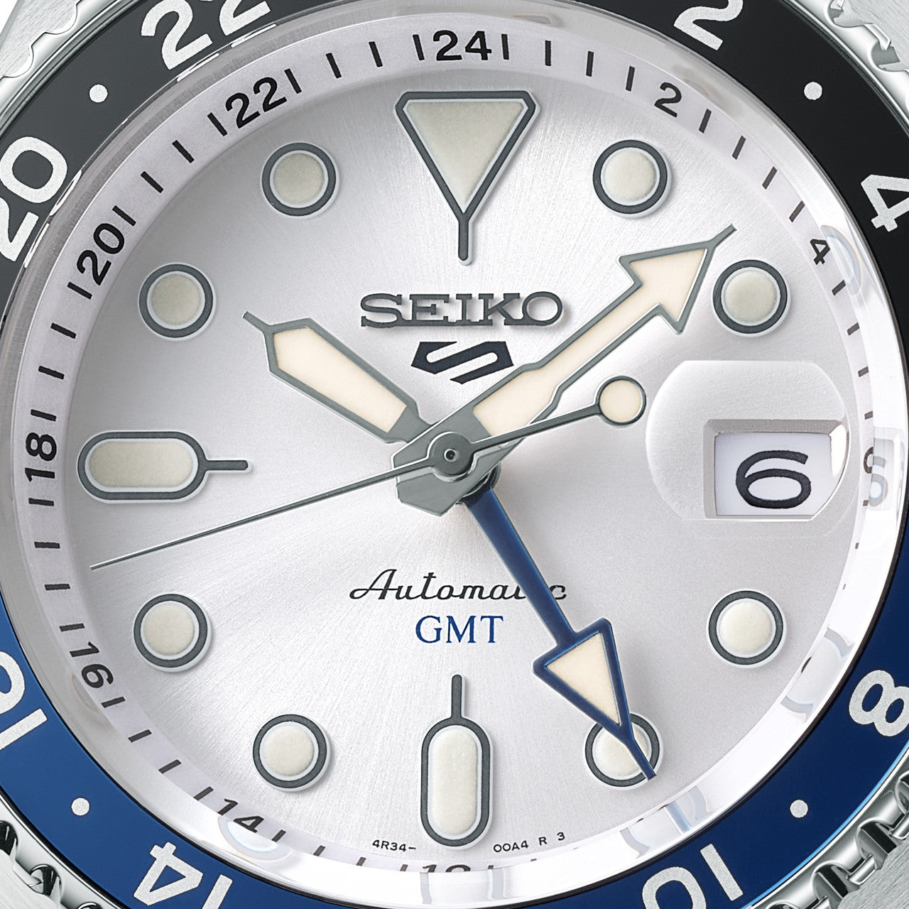 Seiko 5 Sports SKX GMT Automatic Sky Blue Dial Silver Steel Strap Watch For Men - SSK033K1 wholesalehk.shop