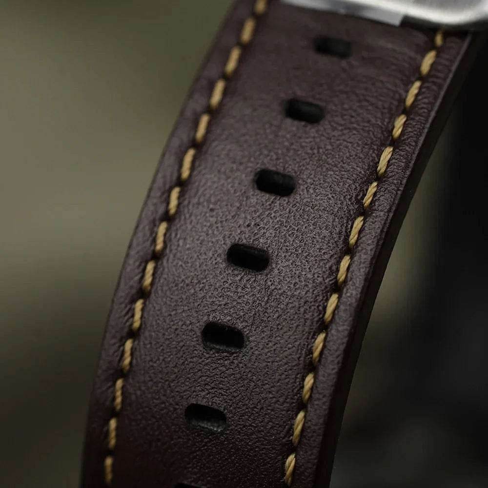 Seiko 5 Sports SKX GMT Automatic Mocha Black Dial Brown Leather Strap Watch For Men - SSK036K1 wholesalehk.shop