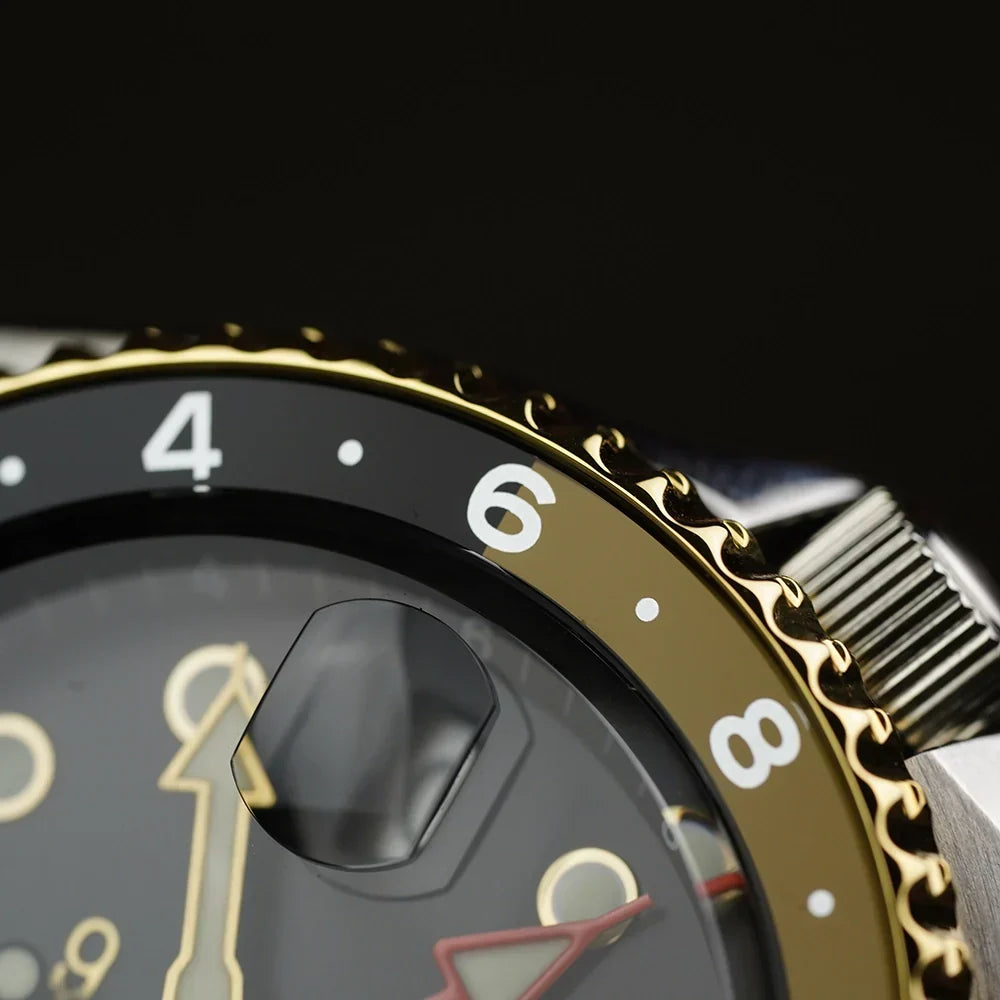 Seiko 5 Sports SKX GMT Automatic Mocha Black Dial Brown Leather Strap Watch For Men - SSK036K1 wholesalehk.shop