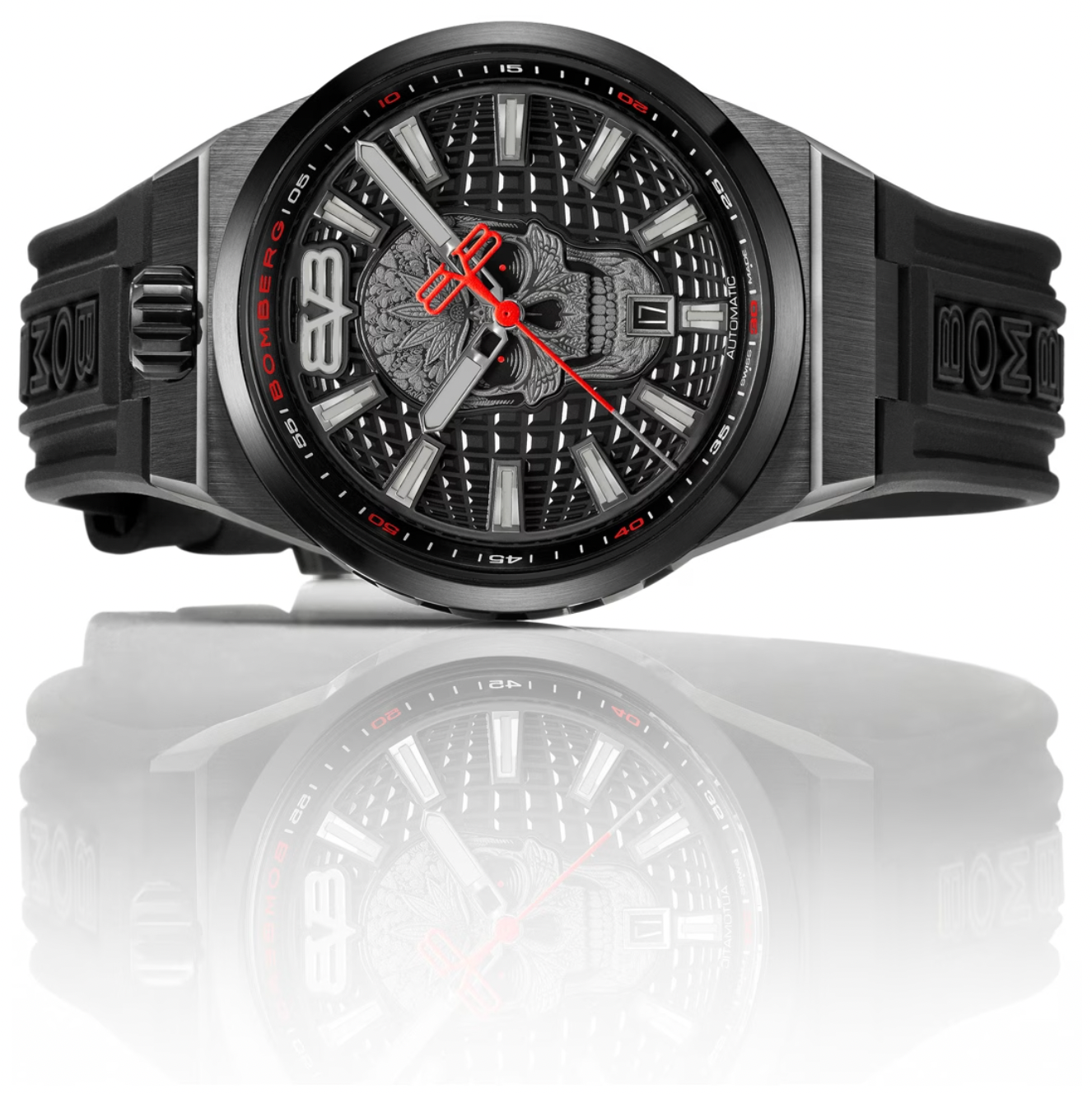 Bomberg Men's BOLT-68 Auto Metropolis Mexico City Black PVD Watch wholesalehk.shop