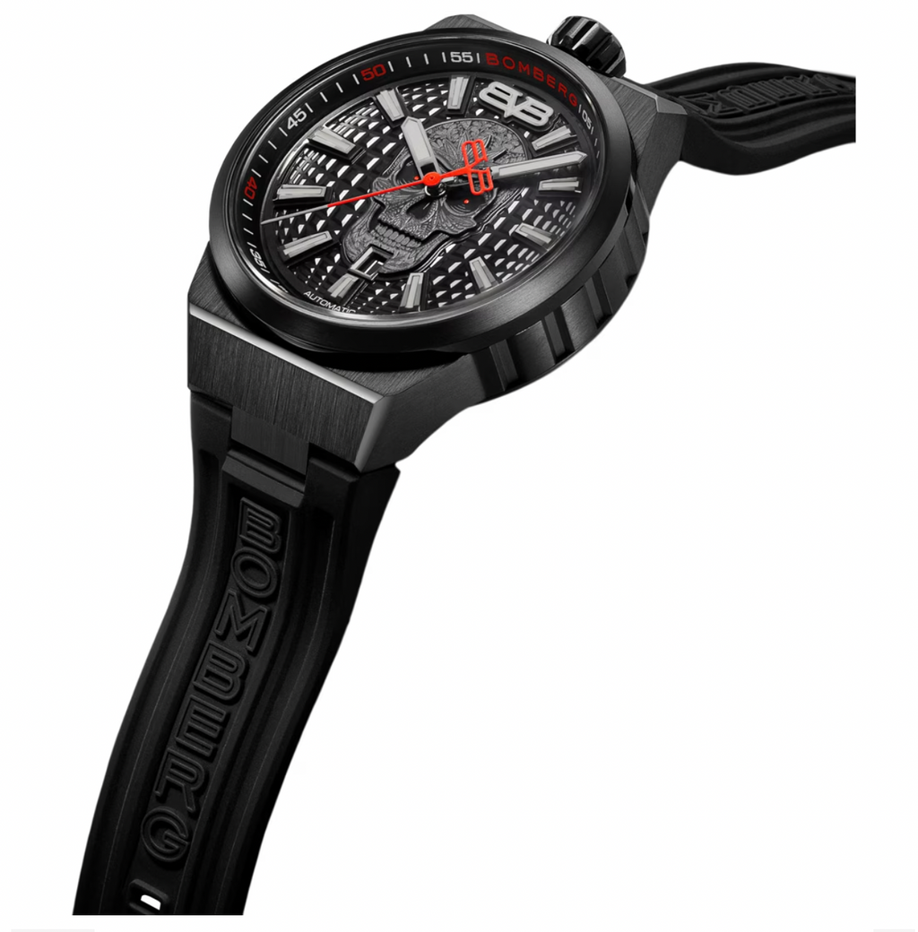 Bomberg Men's BOLT-68 Auto Metropolis Mexico City Black PVD Watch wholesalehk.shop