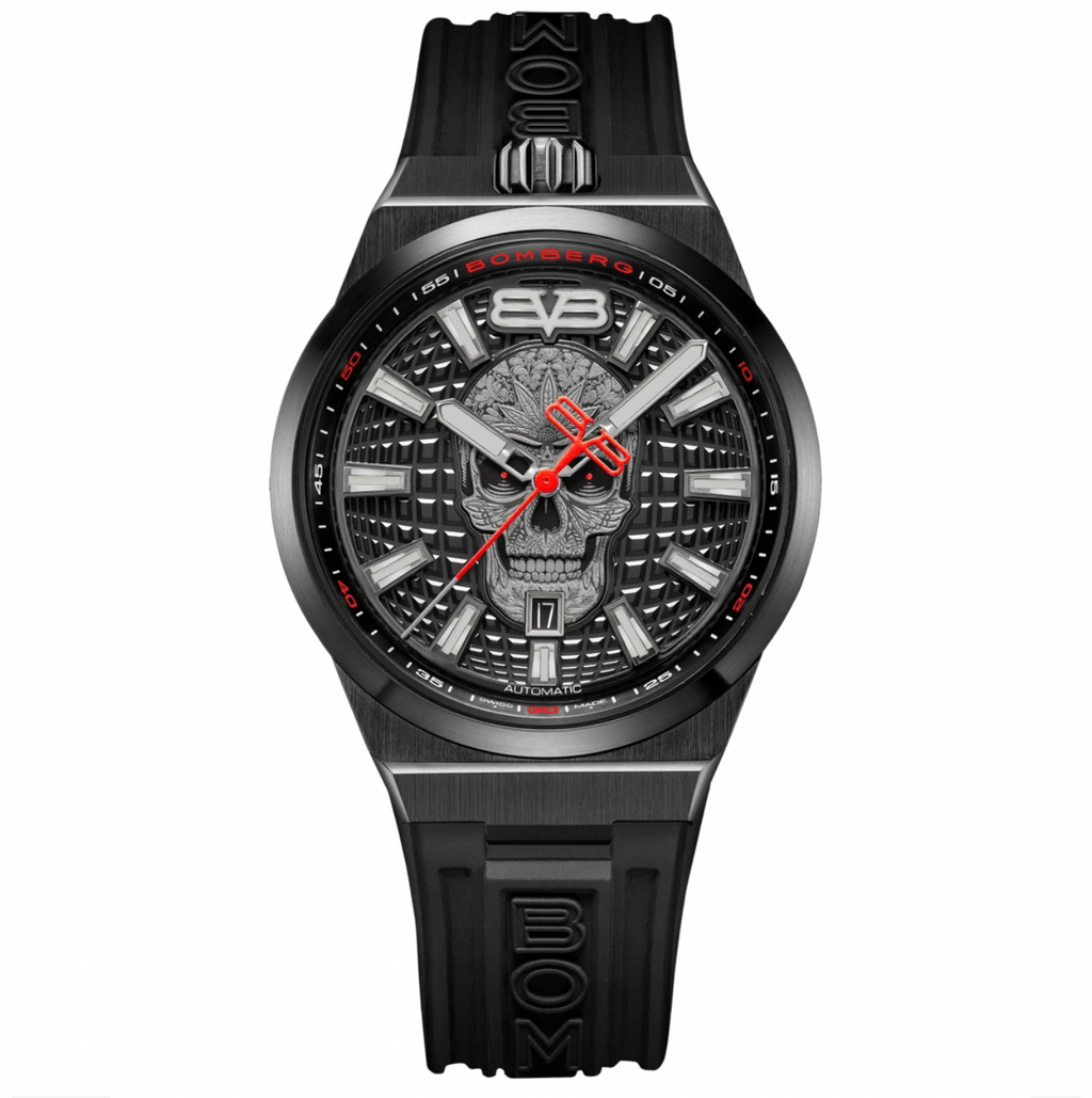 Bomberg Men's BOLT-68 Auto Metropolis Mexico City Black PVD Watch wholesalehk.shop