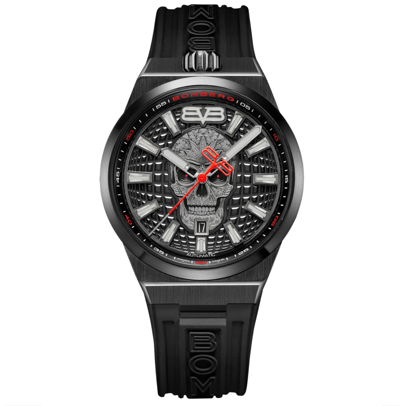Bomberg Men's BOLT-68 Auto Metropolis Mexico City Black PVD Watch wholesalehk.shop