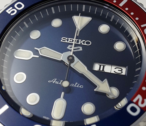 Seiko 5 Sports Automatic Blue Dial Silver Steel Strap Watch For Men - SRPD53K1 wholesalehk.shop