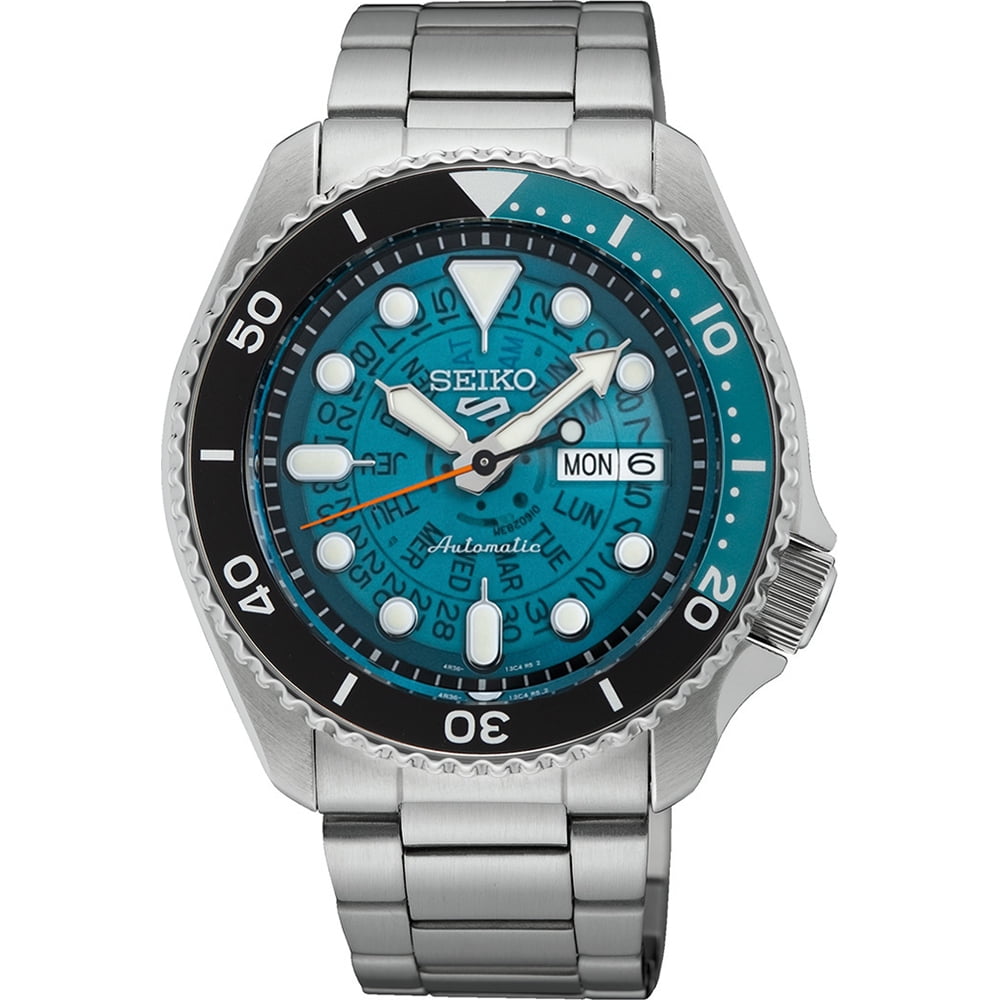 Seiko 5 Sports SKX Skeleton Green Dial Silver Steel Strap Watch For Men - SRPJ45K1 wholesalehk.shop