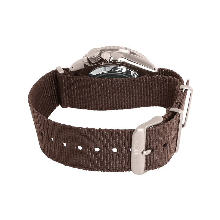 Seiko 5 Sport Automatic Brown Dial Brown Nylon Strap Watch For Men - SRPD85K1 wholesalehk.shop