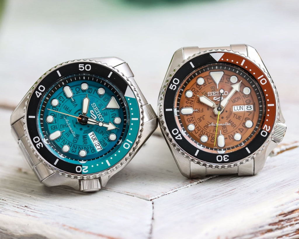 Seiko 5 Sports SKX Skeleton Green Dial Silver Steel Strap Watch For Men - SRPJ45K1 wholesalehk.shop