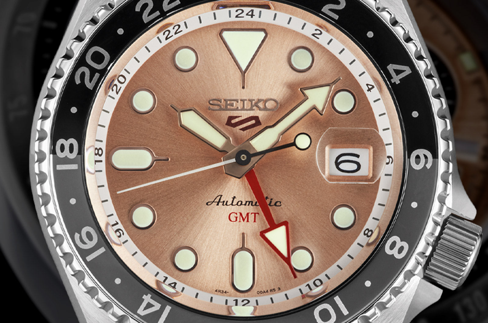Seiko 5 Sports GMT Thong Sia Limited Edition Brown Dial Silver Steel Strap Watch for Men - SSK043K1 wholesalehk.shop