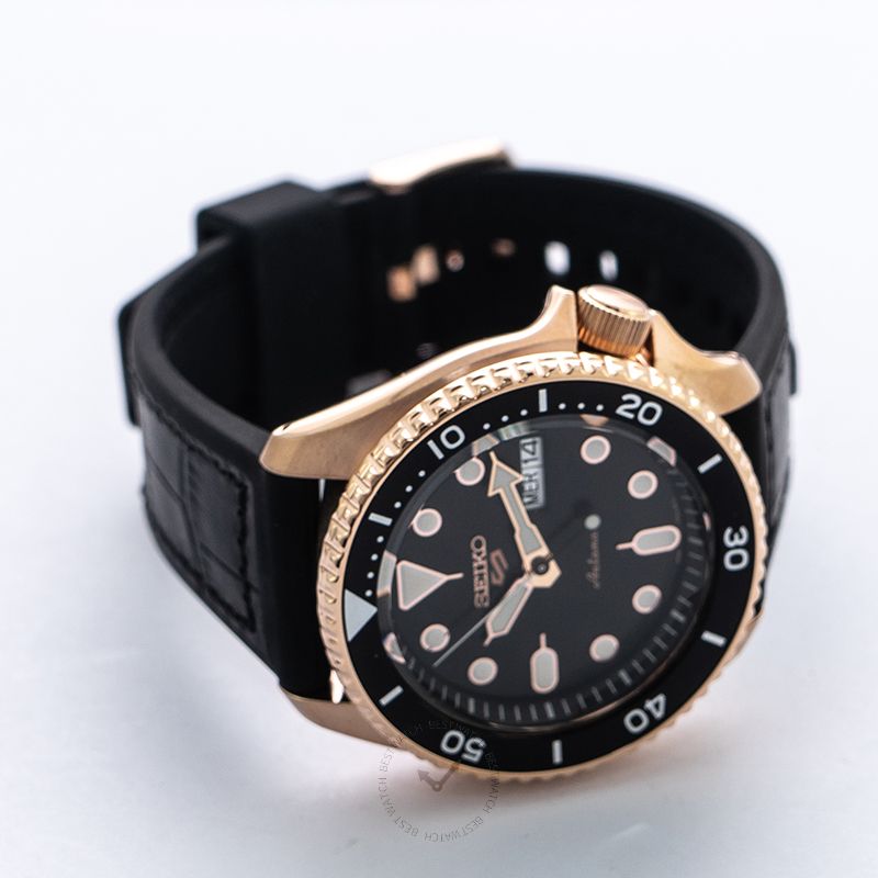 Seiko 5 Sport SKX Automatic Black Dial Black Silicone Strap Watch For Men - SRPD76K1 wholesalehk.shop